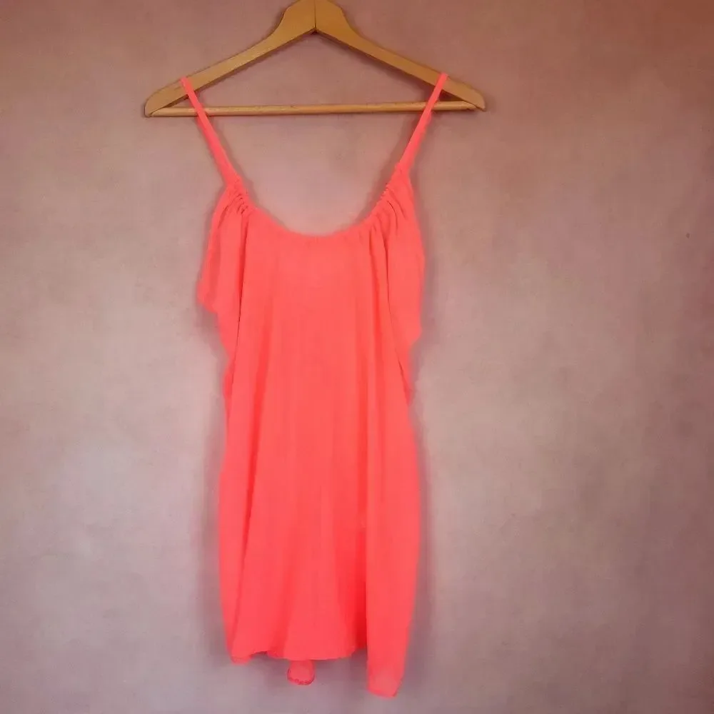 Asos Swim Cover-up Dress Chemise Hot Pink Size 0